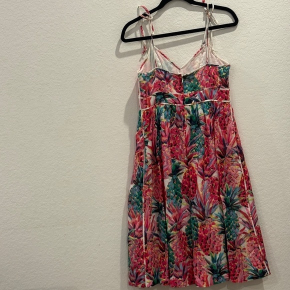 J. Crew Colorful Pineapple Print Midi Dress - Picture 3 of 7